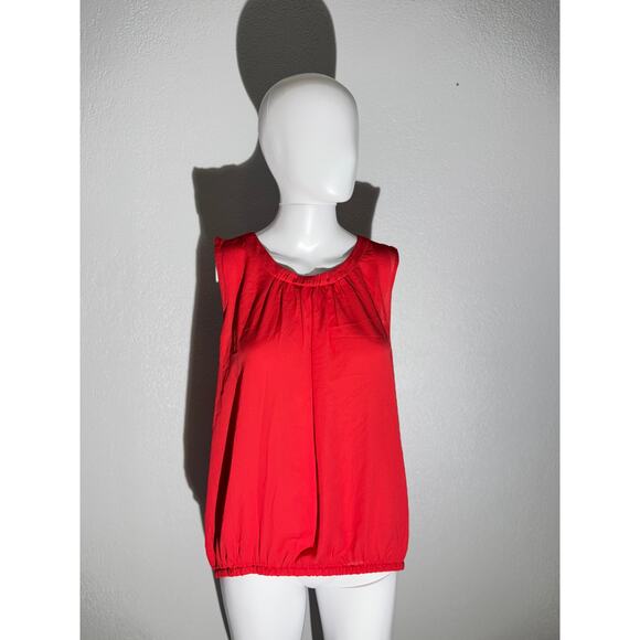 Vendoo Description for Ann Taylor Factory Red Sleeveless Blouse (L): - Picture 1 of 6